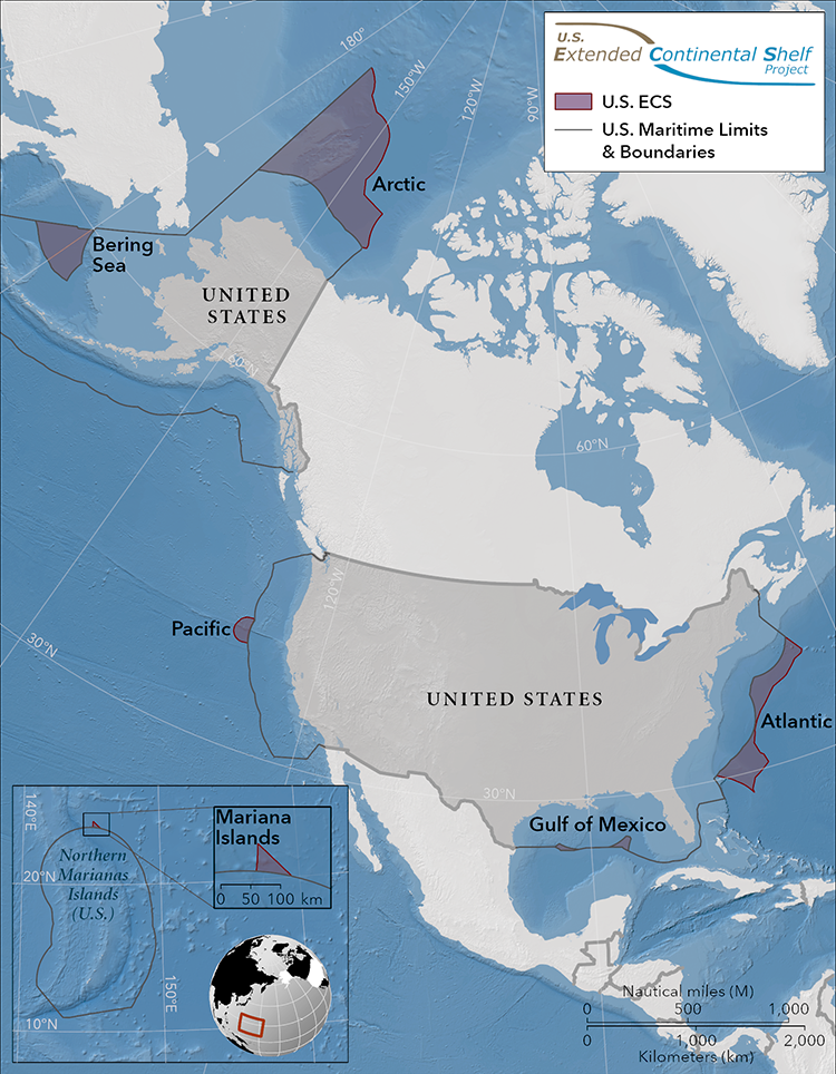 Full Map of the U.S. Extended Continental Shelf claims.