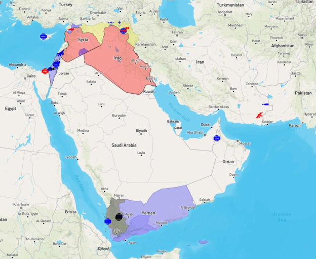 conflict map middle east